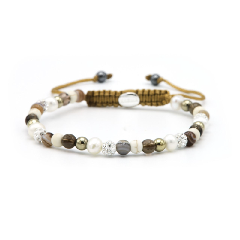 Karma Jewelry Karma Jewelry armband 84438 Bracelet Spiral Sunny days XXS white crystal