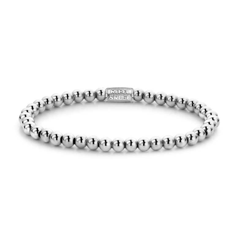 Rebel & Rose Rebel & Rose armband RR-40040-S Silver Shine - 4mm
