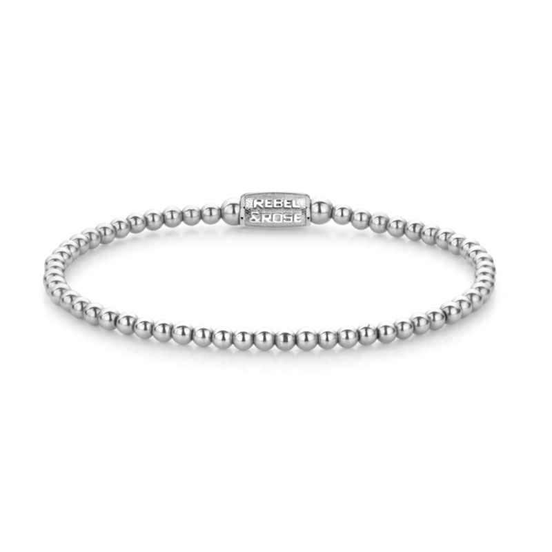 Rebel & Rose Rebel & Rose armband RR-30002-S Silver Shine - 3mm