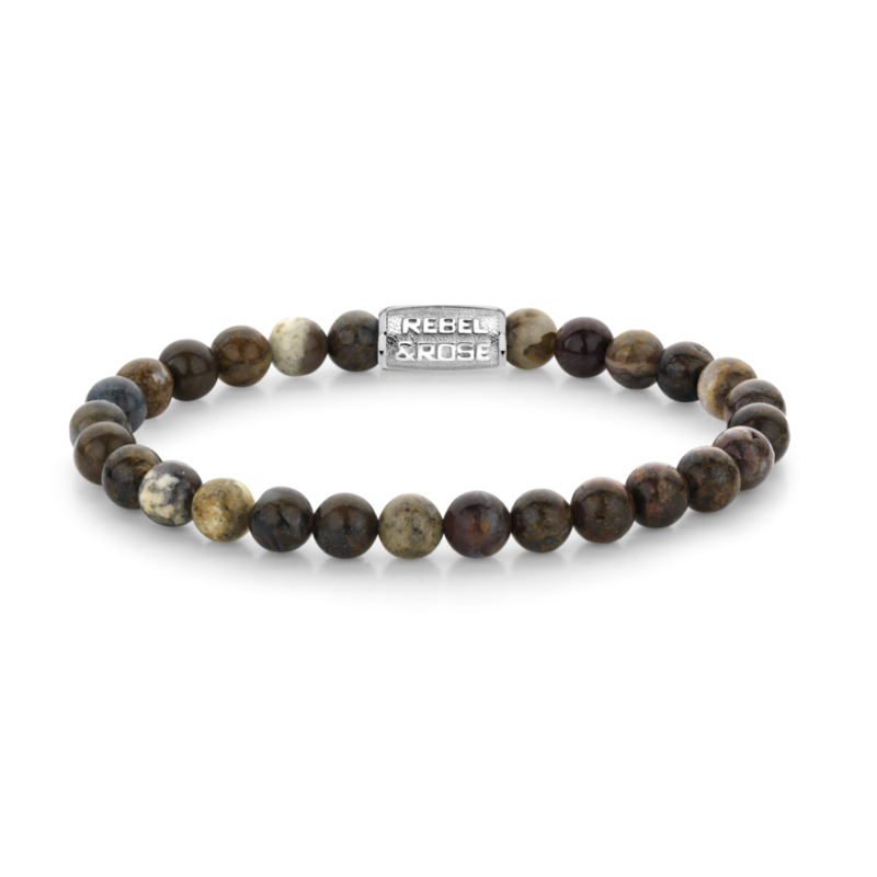 Rebel & Rose Rebel & Rose armband RR-60126-S More than most Autumn Rocks - 6mm