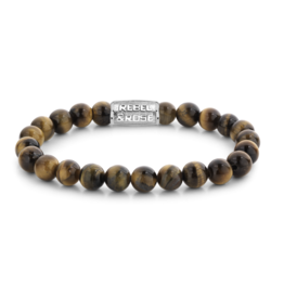 Rebel & Rose Rebel & Rose armband RR-80042-S Bracelet tiger Lily eye  beads - 8mm