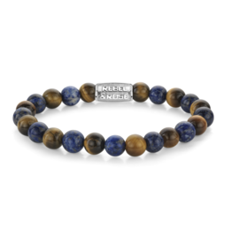 Rebel & Rose Rebel & Rose armband RR-80109-S Stones only beads Mix Tiger Lapis - 8mm