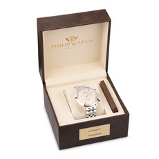 Philip Watch Philip Watch R8273680002 Sunray (Zilver/wit/zilver) 41 mm Swiss Made heren horloge
