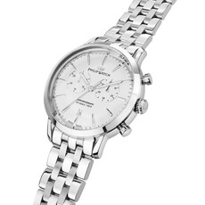 Philip Watch Philip Watch R8273680002 Sunray (Zilver/wit/zilver) 41 mm Swiss Made heren horloge