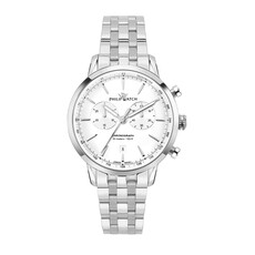 Philip Watch Philip Watch R8273680002 Sunray (Zilver/wit/zilver) 41 mm Swiss Made heren horloge