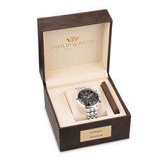 Philip Watch Philip Watch R8273680001 Sunray (Zilver/zwart/zilver) 41 mm Swiss Made heren horloge