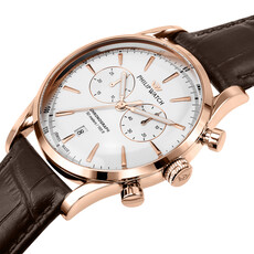 Philip Watch Philip Watch R8271680004 Sunray (Rosé goud/wit/bruin) 41 mm Swiss Made heren horloge