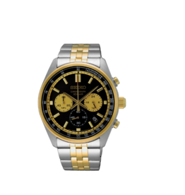 Seiko SSB430P1 Chronograaf (zilver/zwart/goud) 41.5 mm heren horloge