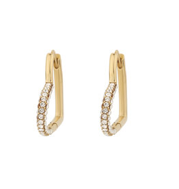 Rose & Camellia Rose & Camellia oorbellen 608953 Earring hearst open stones gold