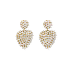 Rose & Camellia Rose & Camellia oorbellen 808957 Earrings hearts pearls gold