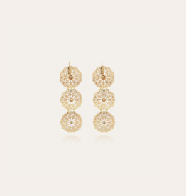 Gas Bijoux Jewelry Gas Bijoux Oorbellen 340308 Earrings Flocon triple mini gold 7 CM