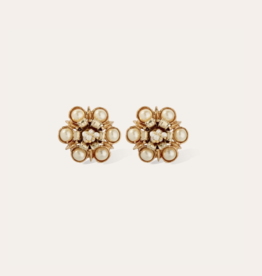 Gas Bijoux Jewelry Gas Bijoux Oorbellen 678948 Earrings Augusta gold cultured vintage pearl gold 3,8 CM