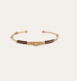 Gas Bijoux Jewelry Gas Bijoux Armband Zizanie Bracelet brown gold