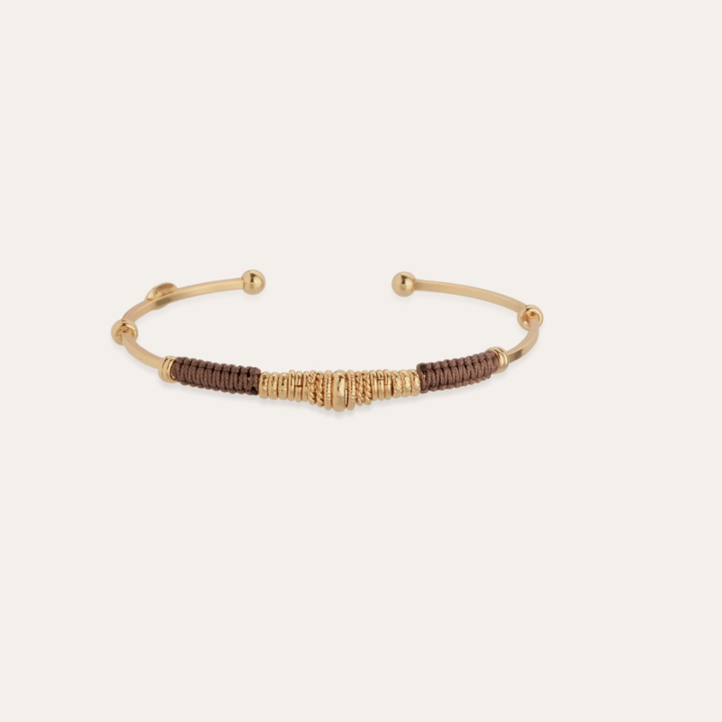 Gas Bijoux Jewelry Gas Bijoux Armband Zizanie Bracelet brown gold