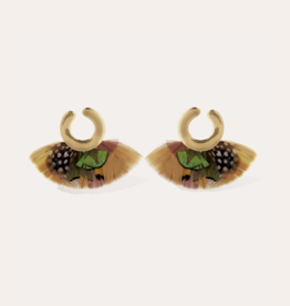 Gas Bijoux Jewelry Gas Bijoux oorbellen 437424 Positano earrings feathers gold 5 - 2,7 CM