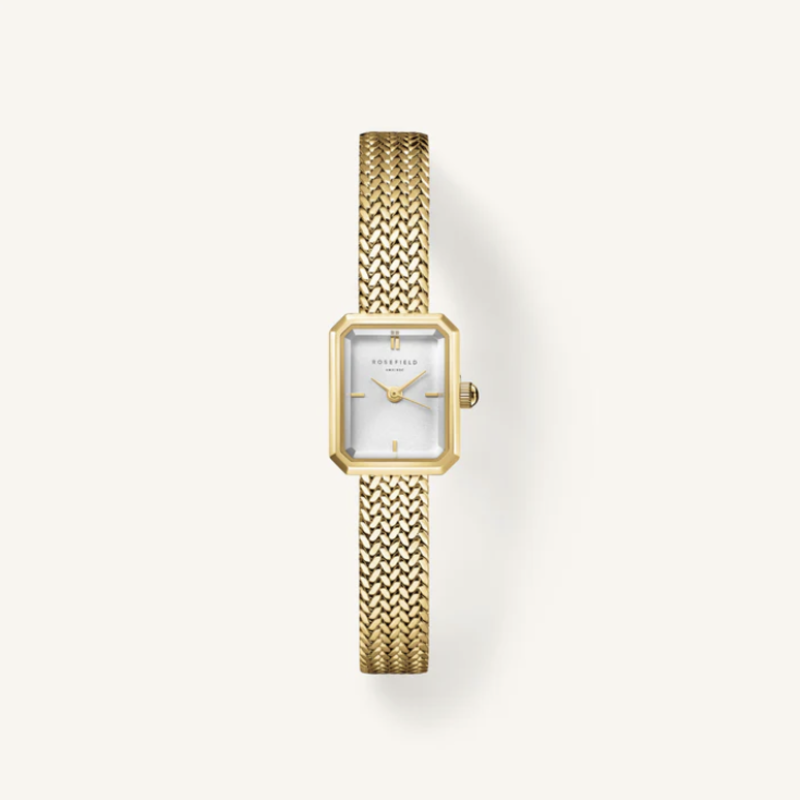Rosefield Rosefield MWGMG-M01 Watch Mini Octagon Gold White Dames horloge 15 x 18.5 mm