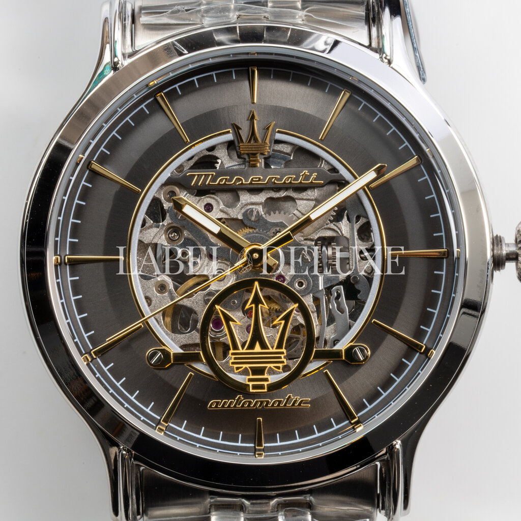 Maserati Maserati R8823118015 Epoca watch automaat (zilver/zwart) 42 mm herenhorloge