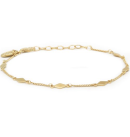 Karma Jewelry Karma jewelry armband 94048 bracelet diamond shape1 925 silver gold plated 16 + 3 cm