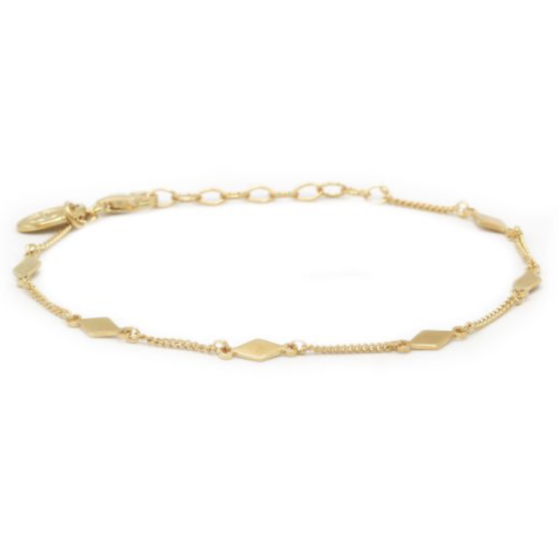 Karma Jewelry Karma jewelry armband 94048 bracelet diamond shape1 925 silver gold plated 16 + 3 cm