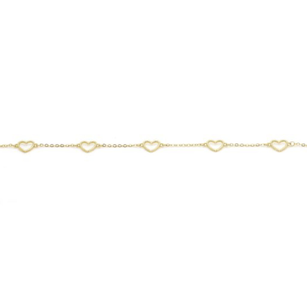 Karma Jewelry Karma jewelry armband 94165 bracelet Nova Connected hearts 925 silver gold plated 16 + 3 cm