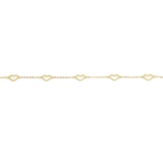 Karma Jewelry Karma jewelry armband 94165 bracelet Nova Connected hearts 925 silver gold plated 16 + 3 cm