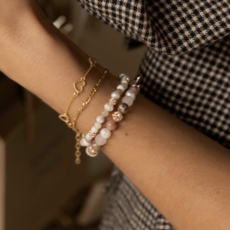 Karma Jewelry Karma jewelry armband 94165 bracelet Nova Connected hearts 925 silver gold plated 16 + 3 cm