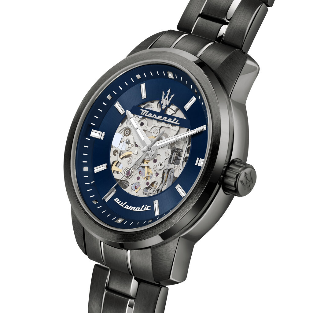 Maserati Maserati R8823121002 Successo watch automatic Blue gunmetal ( gunmetal blauw ) 44  MM