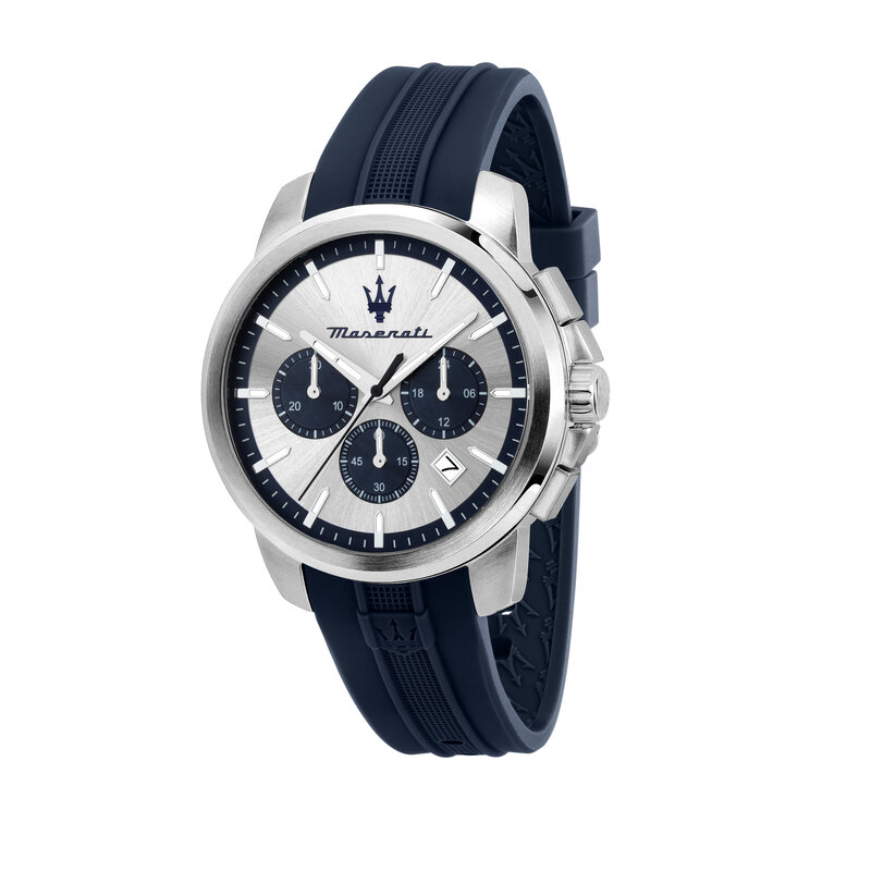 Maserati Maserati watch R8871621042 Successo chronograph Blue silver ( Blauw zilver ) 42 MM - heren horloge