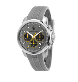 Maserati Maserati R8871621043 Successo watch chronograph gray silver ( grijs zilver ) 42 MM heren horloge