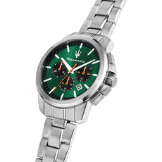 Maserati Maserati R8873621043 Successo watch chrono green silver ( groen zilver ) 42 MM Heren horloge