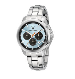 Maserati Maserati R8873621044 Successo watch chronograph Light blue ( Light blauw zilver ) 42 MM heren horloge