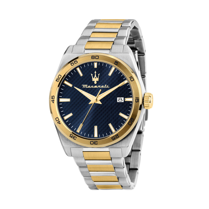 Maserati Maserati R8853152001 Velocita watch Silver gold blue ( zilver goud blauw ) 41 MM Heren horloge