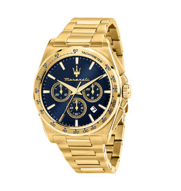Maserati Maserati R8873652002 Velocita Chronograph watch Gold blue ( goud blauw ) 43 MM heren horloge