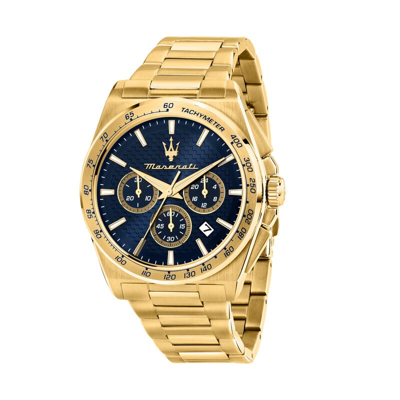 Maserati Maserati R8873652002 Velocita Chronograph watch Gold blue ( goud blauw ) 43 MM heren horloge