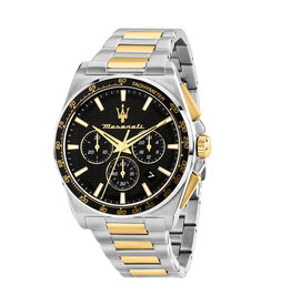 Maserati Maserati  R8873652003 Velocita chronograph watch black silver gold ( zwart zilver goud ) 43 CM heren horloge