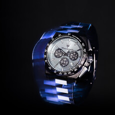 Maserati Maserati R8873652004 Velocita watch special edition chronograph light blue gun metal ( licht blauw gun metal ) 43 MM heren horloge