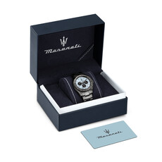 Maserati Maserati R8873652004 Velocita watch special edition chronograph light blue gun metal ( licht blauw gun metal ) 43 MM heren horloge