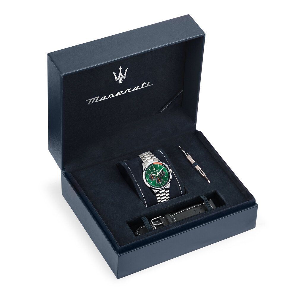 Maserati Maserati R8873624002 Sorpasso special edition watch silver green black ( zilver groen zwart ) 42 MM heren horloge