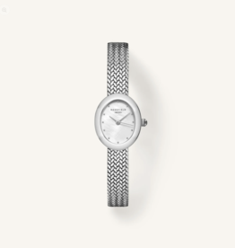 Rosefield Rosefield MWSMS-M05 Mini Oval Silver dames horloge 18 x 22 MM
