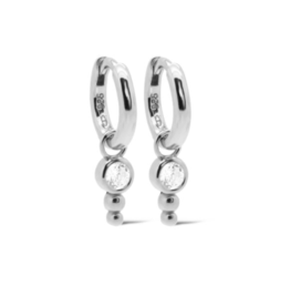 Karma Jewelry Karma Jewelry oorbellen A158S Earrings hinged hoops Nina 925 silver 20 MM