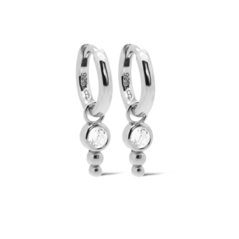 Karma Jewelry Karma Jewelry oorbellen A158S Earrings hinged hoops Nina 925 silver 20 MM