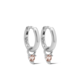 Karma Jewelry Karma Jewelry oorbellen A167_SA Earrings Hoops Maris Dot Salmon 925 silver 13 MM