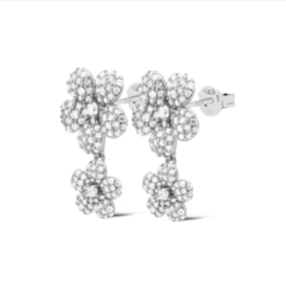 Karma Jewelry Karma Jewelry oorbellen X195 Earrings symbols XL Lillies Flowers 925 silver 25 MM