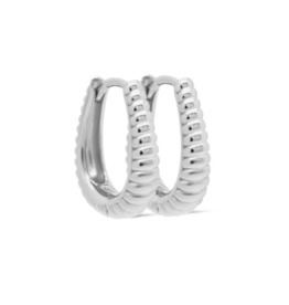 Karma Jewelry Karma Jewelry oorbellen H484S Earrings Hinged hoops Olia Twist 925 Silver 18 MM