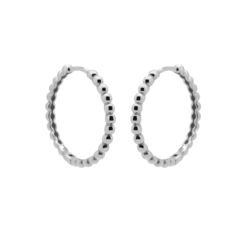 Karma Jewelry Karma Jewelry oorbellen H350S earrings Hinged hoops Chérie 925 silver 24 MM