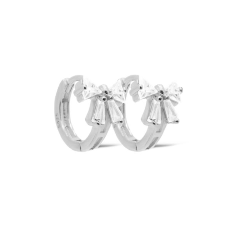 Karma Jewelry Karma Jewelry oorbellen H583S Earrings mini hoops blair bow 925 silver 12 MM