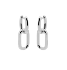 Karma Jewelry Karma Jewelry oorbellen H92S Earrings plain hinged Densely 925 silver 30 MM