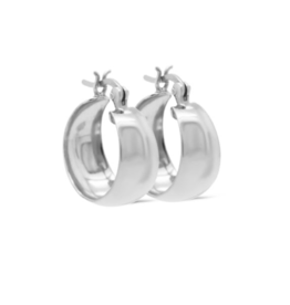 Karma Jewelry Karma Jewelry oorbellen H488S Earrings Hinged hoops MR Big 925 silver 18 MM