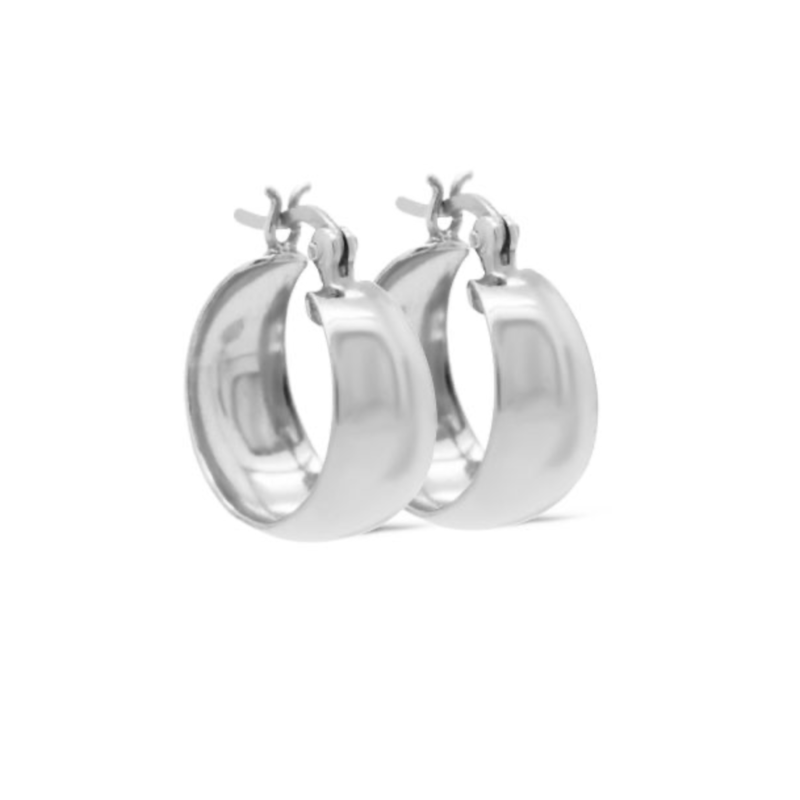 Karma Jewelry Karma Jewelry oorbellen H488S Earrings Hinged hoops MR Big 925 silver 18 MM