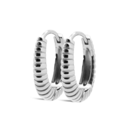 Karma Jewelry Karma Jewelry oorbellen H522S earrings hoops Diena Twist 925 silver 15 MM